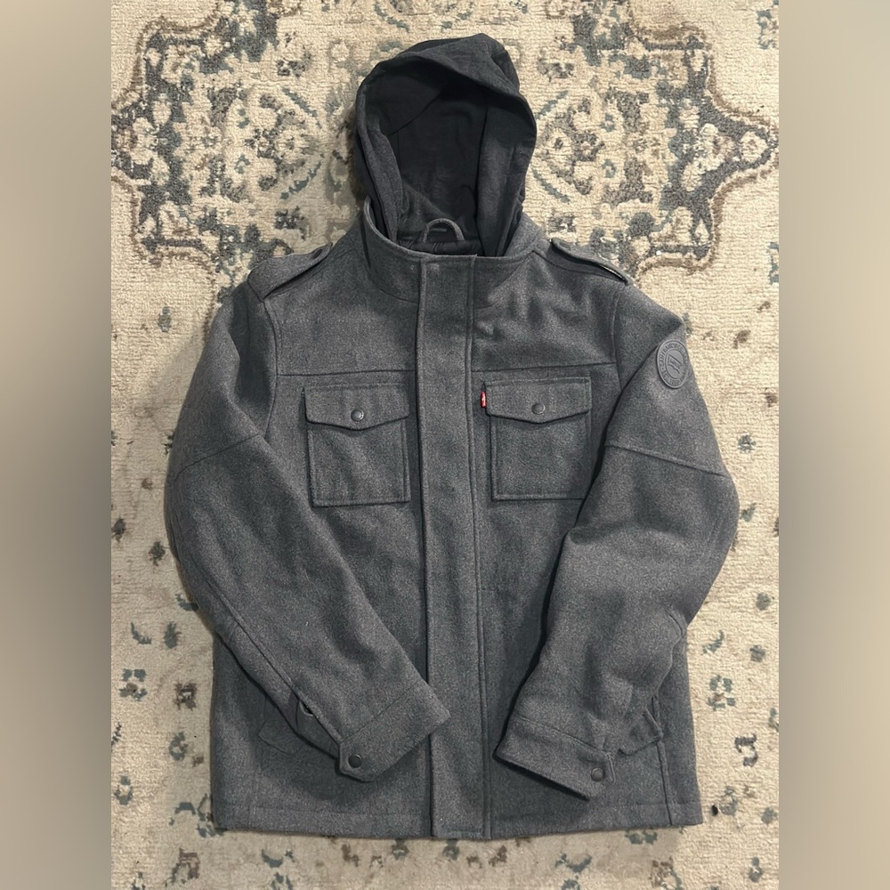 Levi's Gray Military Field Jacket with Enduring Style